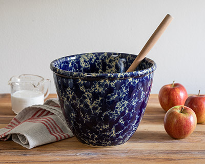Tall Mixing Bowl Blue Agate