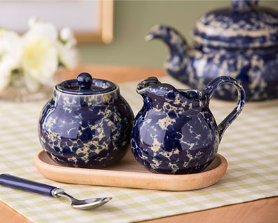 Sugar and Cream and Vermont Maple Tray Set