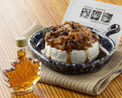 Bennington Brie Set Bistro Plate with Syrup and Recipe