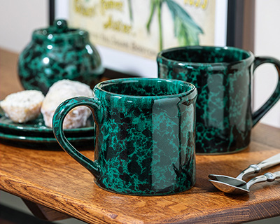 Black on Green American Classic Mug
